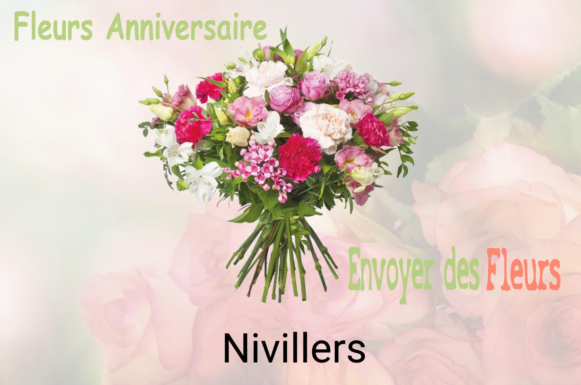 Bouquet de fleurs d’anniversaire livré à Nivillers