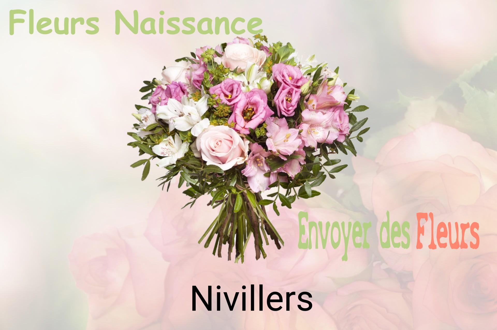 Bouquet de fleurs de naissance livré à Nivillers