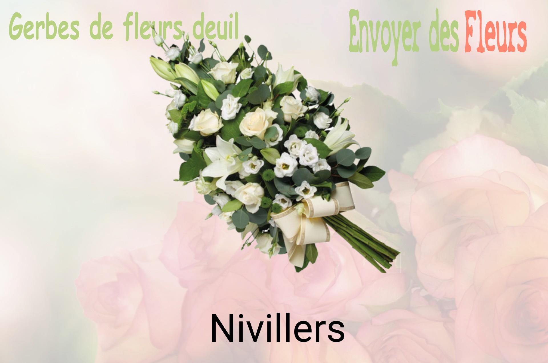 Gerbe de fleurs de deuil livrée à Nivillers